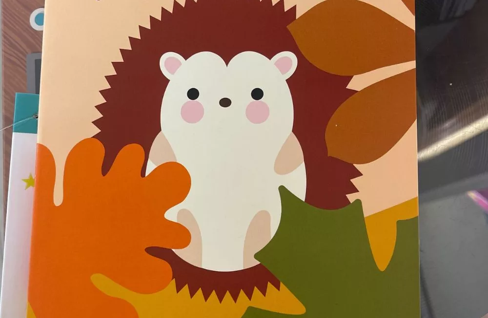 Couverture du livre : hérisson sur des feuilles et couleurs automnales