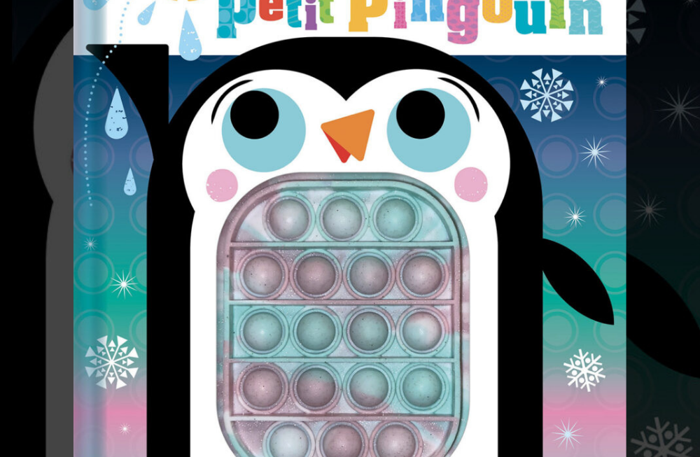 Un livre avec un pingouin et un jeu à faire Popper en couverture