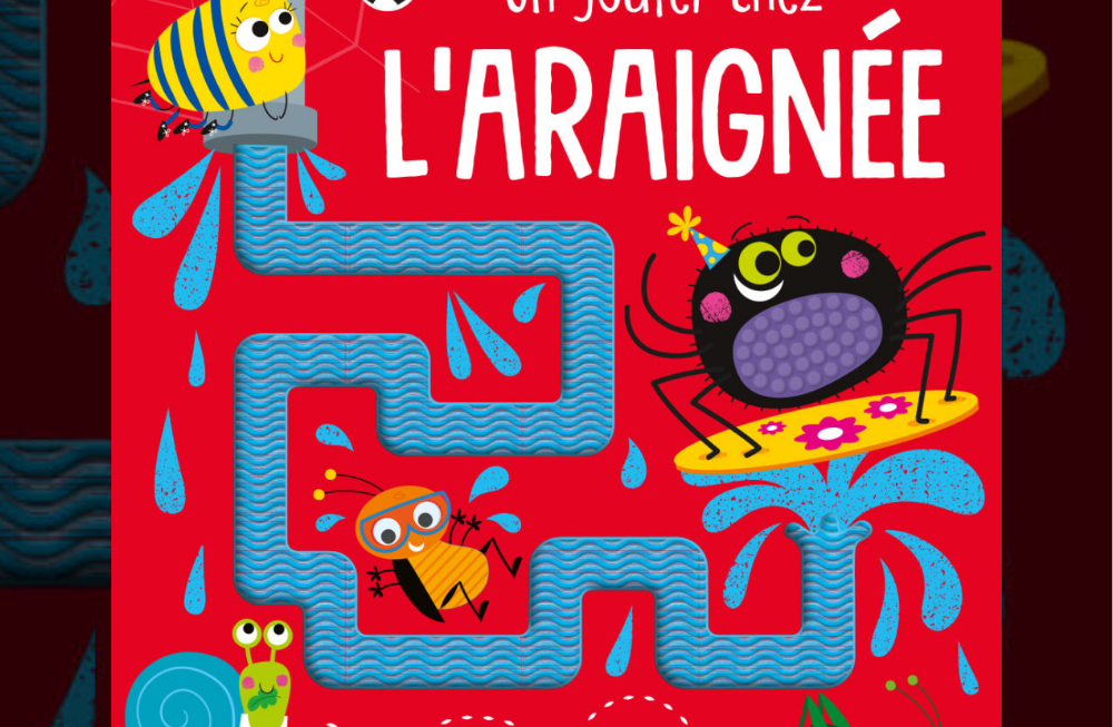 Un livre avec des textures à toucher et un chemin a tracer au doigt